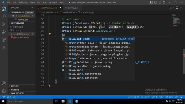 Adding Image, Label, Separator in Java GUI | Sending Email #dragcoder смотреть онлайн