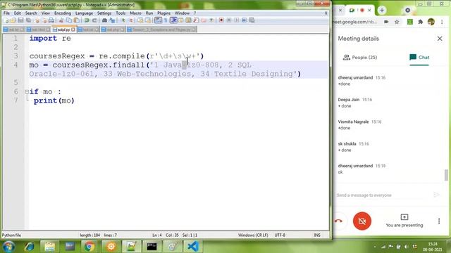 Python Exception and REGEX , AICTE FDP workshop смотреть онлайн