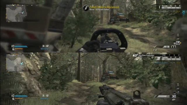 Call of Duty: Ghosts PS3 2 Player Split Screen Part 28 (Team Deathmatch, Bots, Prison Break) 2v10 смотреть онлайн