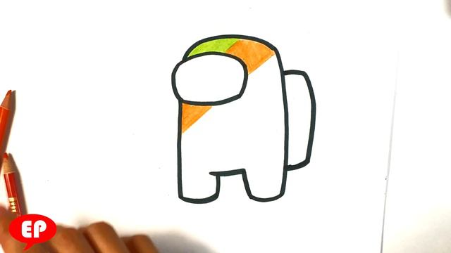 EASY How to Draw Among Us Rainbow Skin смотреть онлайн