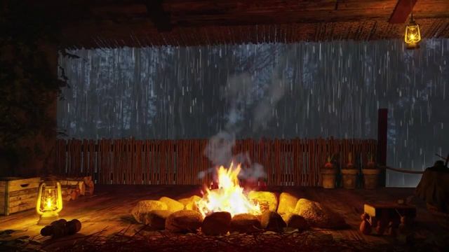 99% мгновенно засыпают • Лес, дождь и треск огня в костре • Все что нужно для расслабления смотреть онлайн