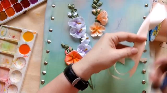 МК. Вышиваем мальву разными способами. Часть 7. Третий способ. смотреть онлайн