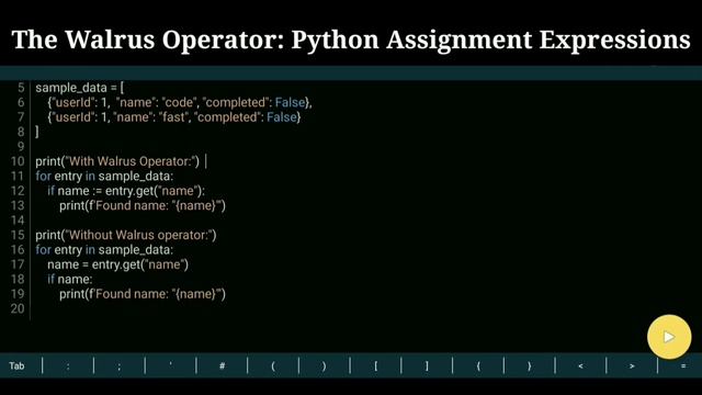Hidden features Walrus Operator: Assignment Expressions in python. смотреть онлайн