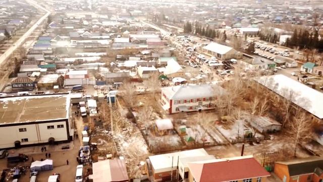 Центр села Пономаревки. Оренбургская область ноябрь 2020. Съёмки с дрона Xiaomi Fimi X8 SE 2020 смотреть онлайн
