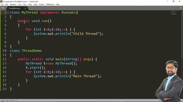 #2 How to Create Custom Thread in Java | Thread class | Runnable interface | By Ashish Gadpayle смотреть онлайн