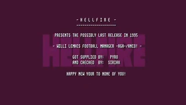 Hellfire - Player Manager 2 Extra - Amiga Cracktro смотреть онлайн