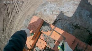 Кладка кирпича. Угол из кирпича.