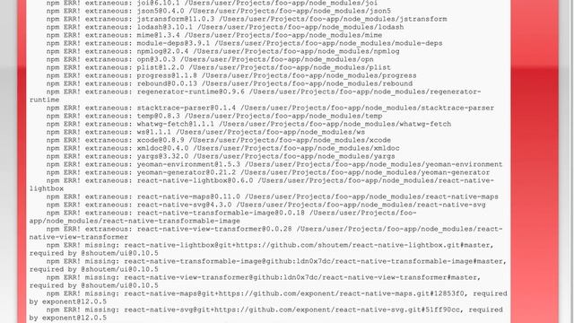 Why does npm list show missing and extraneous errors after a yarn add? смотреть онлайн
