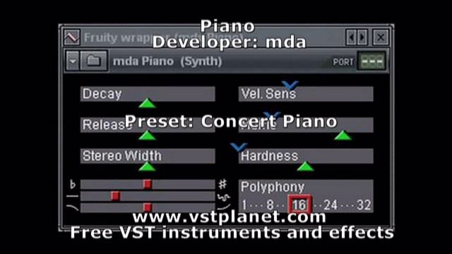 mda Piano - Free VST piano - vstplanet.com смотреть онлайн