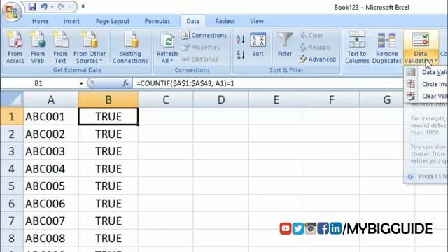 Automatically Prevent Duplicate Entries In Excel 2018 ? Hindi смотреть онлайн