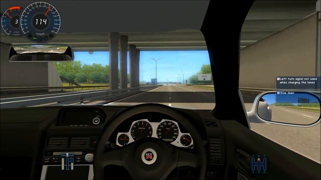 Test Nissan Skyline GT-R R34 : City Car Driving смотреть онлайн
