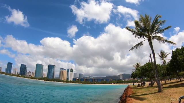Ala Moana Beach Park | Magic Island | Honolulu, Oahu, Hawaii, USA 🌴 Hawaii 4K Driving смотреть онлайн