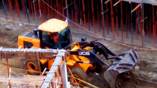 WOW!!!! JCB WHEEL LOADER 455ZX AMAZING WORK AT SANDY PLACE II JCB MINI DOZER II JCB DOZER VIDEO. смотреть онлайн