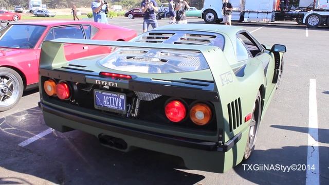 Matte Army Green Ferrari F40 - Start Up and Small Revs смотреть онлайн