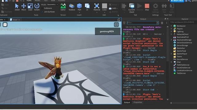 Свой первый скрипт! / Roblox Studio \ Программирование смотреть онлайн
