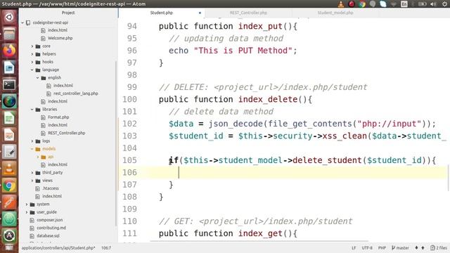 Learn CodeIgniter (v3.1.11) Rest API Development for beginners #9 DELETE API Method for records смотреть онлайн