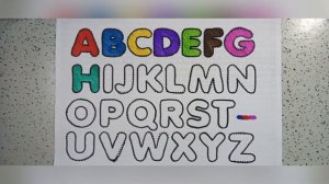 Learn Alphabets | drawing & coloring | abcdefghijklmnopqrstuvwxyz | learn to read abcd complete