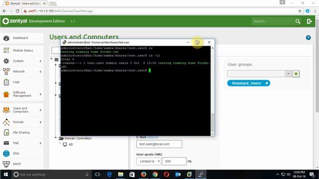 How to configure File Share/ Home Directory of users on Zentyal Server 4.2 смотреть онлайн