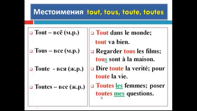 прилагательное tout смотреть онлайн