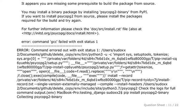 Django : Django 'pip install django-heroku'(psycopg2) error is blocking deployment to Heroku смотреть онлайн