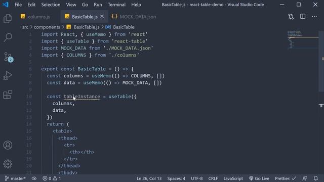 React Table Tutorial - 3 - Basic Table смотреть онлайн