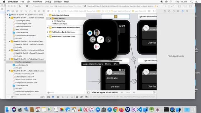 WatchKit WKIntrefaceController Table demo смотреть онлайн