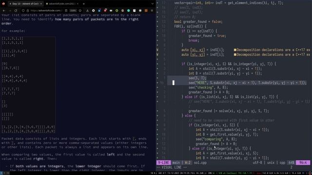 Advent of Code 2022 - Day 13 - Python смотреть онлайн