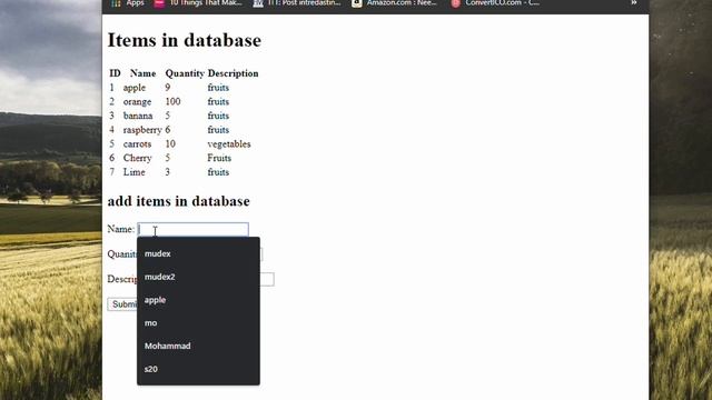 Items list stored in database [PHP] смотреть онлайн