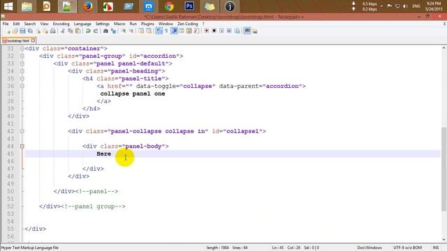 bootstrap bangla tutorial part-11-02 collapsible panel смотреть онлайн
