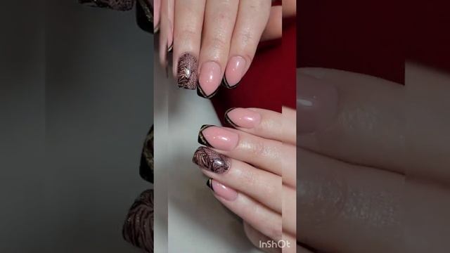 черный френч животный принт студия маникюра Nail Zone irk смотреть онлайн