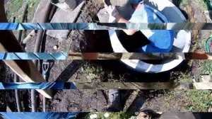 Реставрация старого колодца, замена сруба на кольца