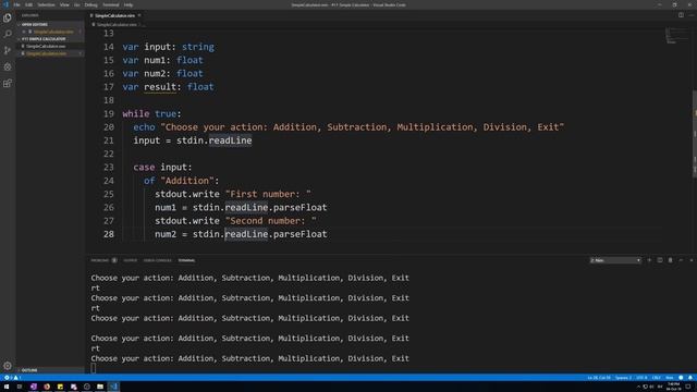 Nim for Beginners #11 Simple Calculator смотреть онлайн