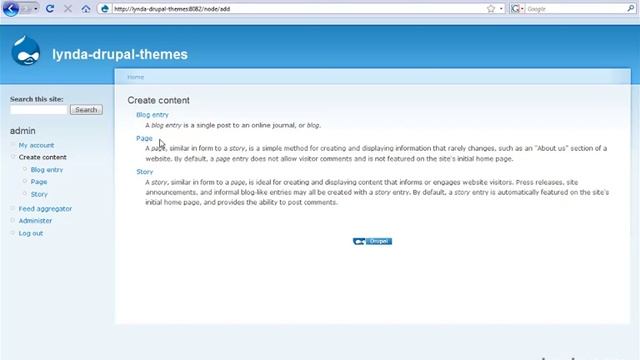 02 03 Creating pages with standard node content types смотреть онлайн