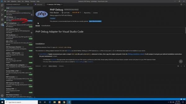 PHP in Visual Studio Code: Setup Debugging