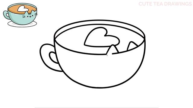 How To Draw Pusheen Cat - Coffee Cup | Cute Easy Step By Step Drawing Tutorial смотреть онлайн