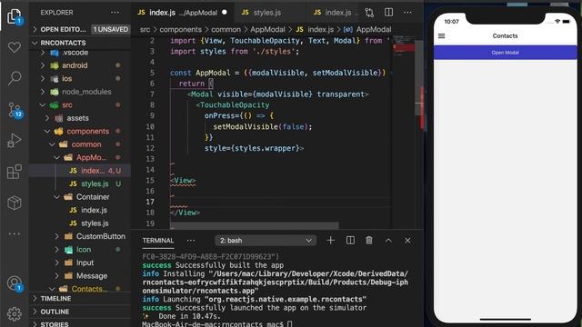 Custom Modal. React Native Beginner Project Course.#25 смотреть онлайн