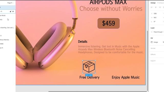 How to design an Airpods Max Online Store using Figma | Coding & Design | UX Design Tutorial смотреть онлайн