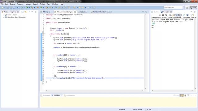 Programming in Java - #10B - Side Project - Random Sum Generator - Part 2 смотреть онлайн