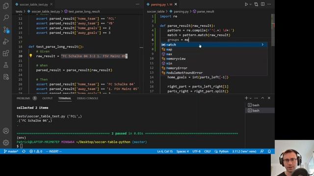 Python/pytest: Spielergebnisse mittels Regex parsen смотреть онлайн