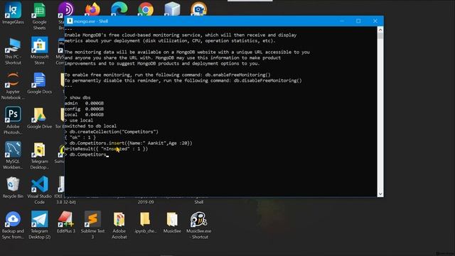 Insertion of data in MongoDB смотреть онлайн