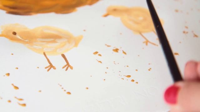 Рисование с детьми / Учимся рисовать курицу, цыплят и перья смотреть онлайн