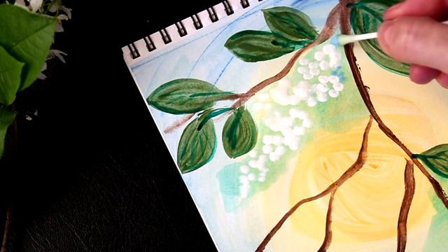 как нарисовать черёмуху поэтапно / how to draw a bird cherry in stages смотреть онлайн
