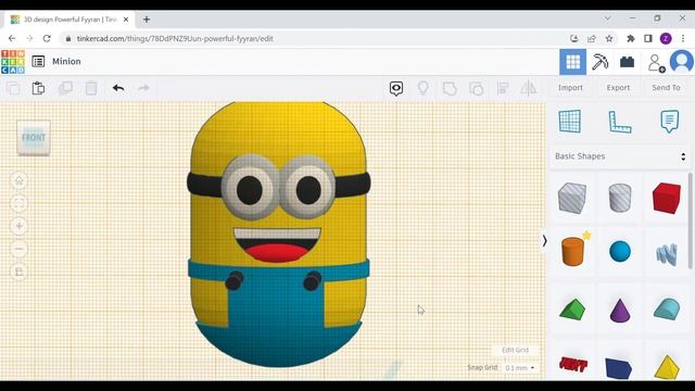 TinkerCAD - Tutorial for Beginners - How to 3D Design Minion (Despicable Me) смотреть онлайн