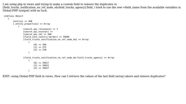 Drupal: Remove duplicates from field [array] смотреть онлайн