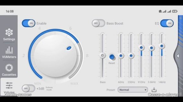 Casse-o-player (by Valentyn Vieshchunov) - free mp3 audio player for Android.