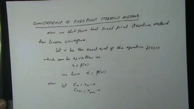 FIXED POINT ITERATIVE METHOD AND CONVERGENCE смотреть онлайн
