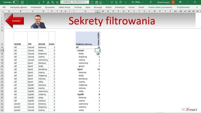 Excel triki; cz. 3 - Tabele przestawne смотреть онлайн