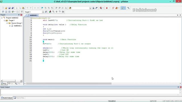 Microcontroller 8051  Simulation In Proteus With Keil Micro Vision Programming Software