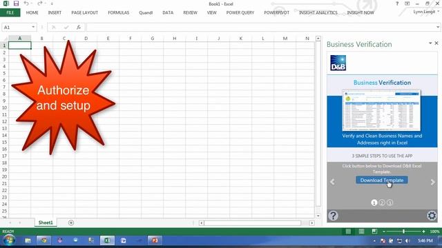 D&B Business Verification Add-in for Excel 2013 - quick view смотреть онлайн