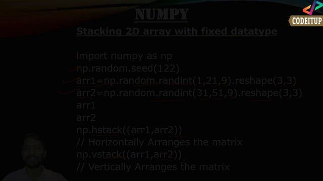 Python Numpy Stacking - In Hindi смотреть онлайн